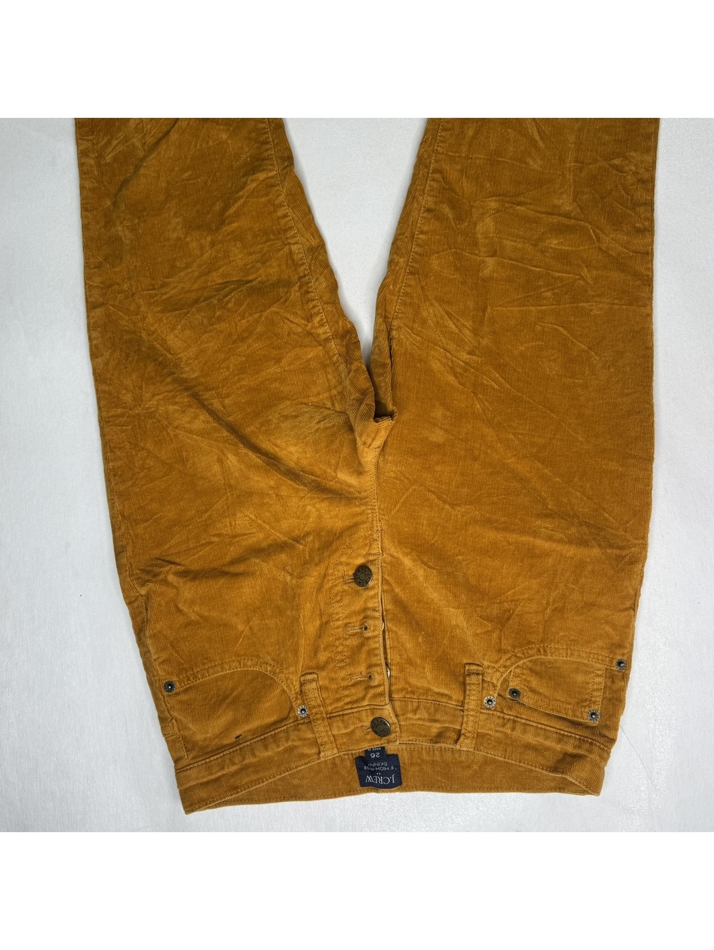 J.Crew Womens 26 High Rise Skinny Corduroy Pants Mustard Gold 9 Inch